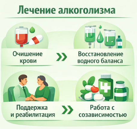 лечение алкоголизма в Вихоревке этапы